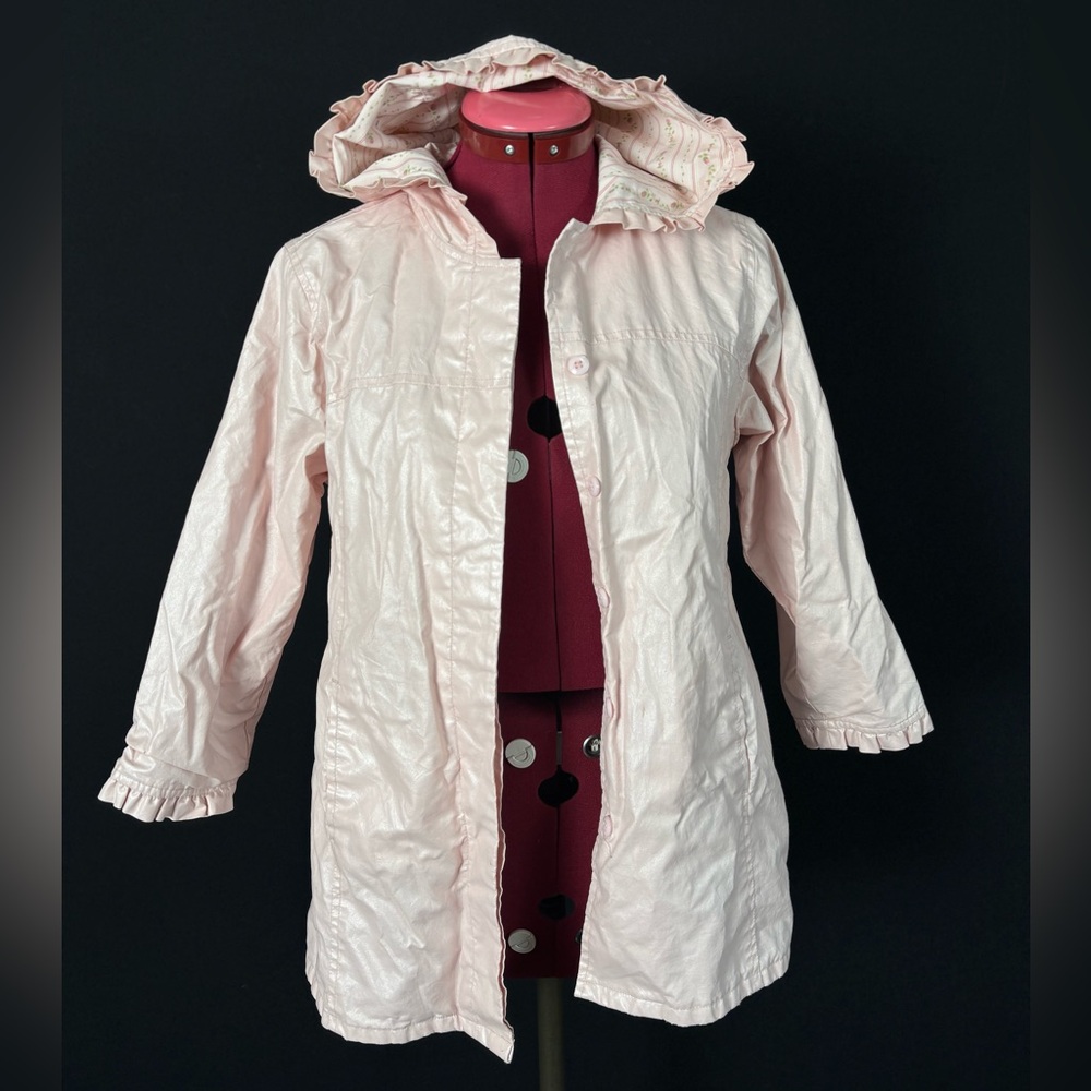 Gymboree Pink Floral Pleather Jacket